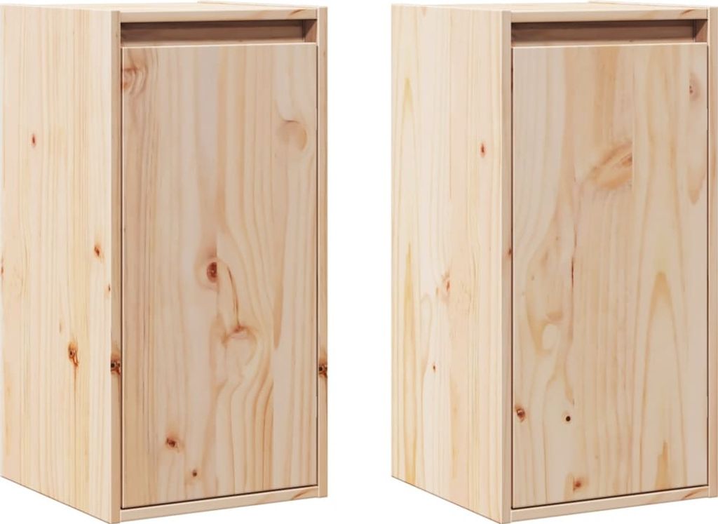 vidaXL Nástěnné skříňky 2 ks 30x30x60 cm borovice masiv Obrázek produktu 