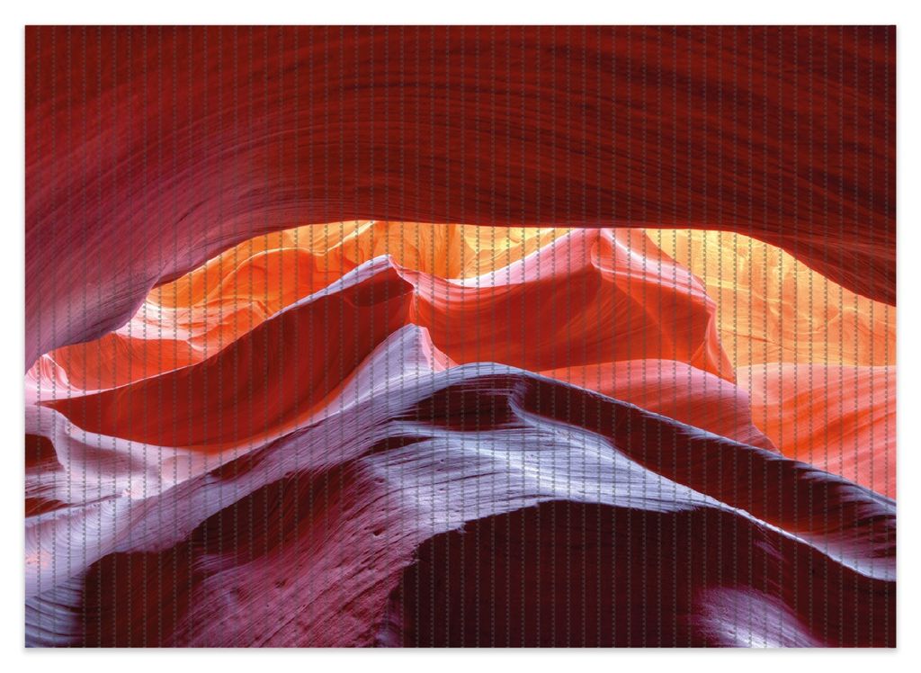 Wallario Duschmatte Antirutschmatte Badmatte Fußmatte Antelop Canyon USA Kalksandsteingebirge in leuchtenden Farben, Größe ca. 70 x 50 cm