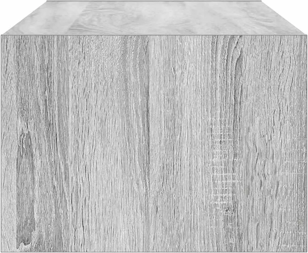 Mobile TV Salvaspazio 100x35,5x25 cm Grigio Sonoma - Luci LED Incluse - 7