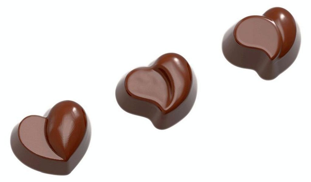 Schokoladen Form - Herz 3 Figuren
