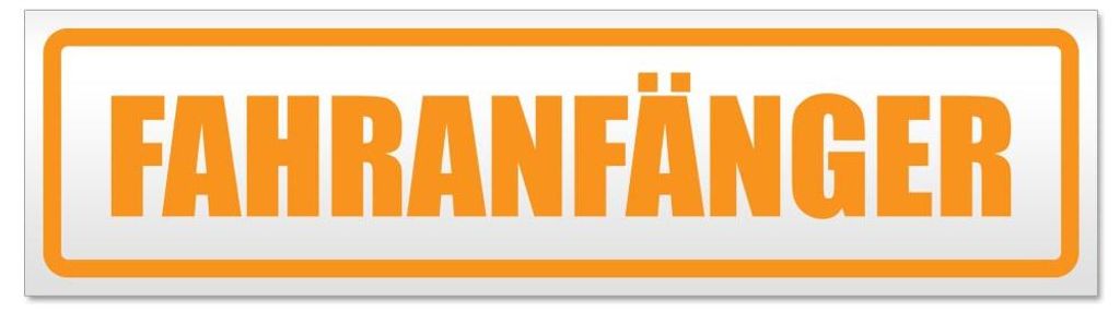 Kiwistar - Autoaufkleber - Orange - 30 x 8 cm - Fahranfänger - Hinweis Aufkleber Sticker für Auto, Kfz, Fahrrad, PKW, LKW