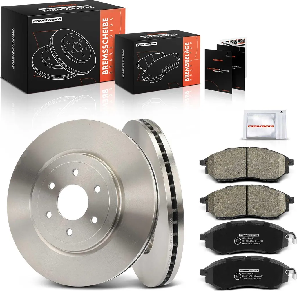 Kit Freinage Avant Frankberg : 2 Disques et 4 Plaquettes Nissan Navara NP300