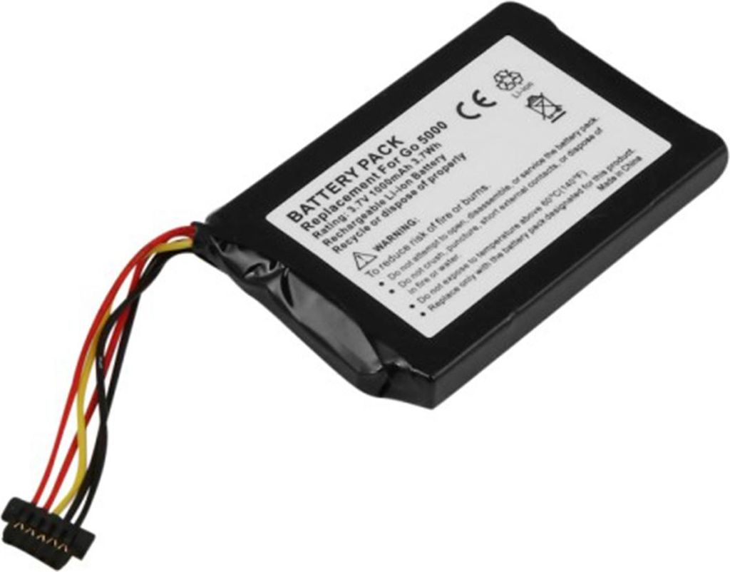 Avizar, Akku TomTom GO 5000/5100/6000 3,7 V 1000 mAh Li-Ion, Schwarz