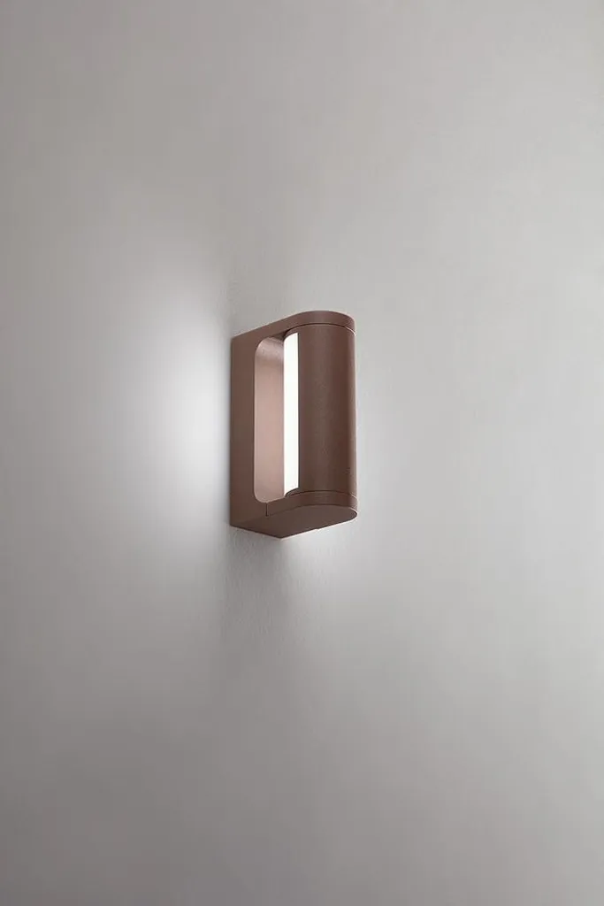 Applique Murale LED pour Terrasse et Jardin 12W Corten Mat Orientable