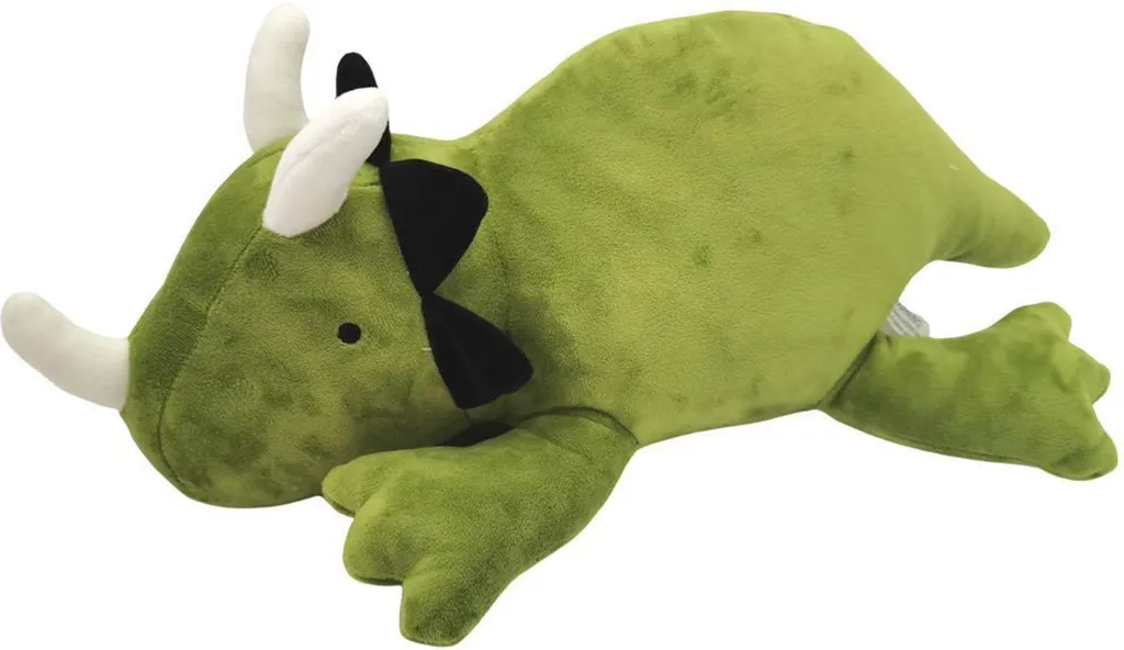 Grande peluche Tricératops vert 80 cm - Dinosaure XL doux et souple