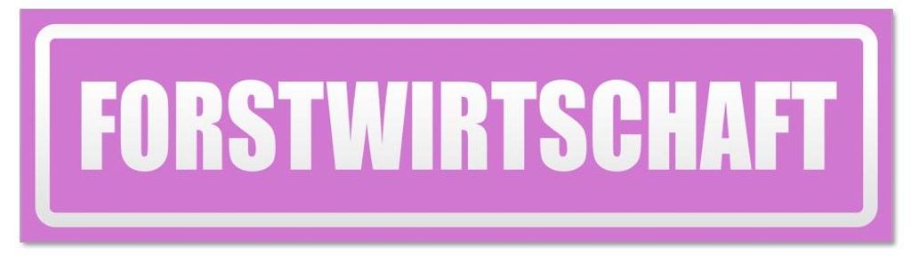 Kiwistar - Autoaufkleber - Flieder - 20 x 5,3 cm - Forstwirtschaft invertiert - Hinweis Aufkleber Sticker für Auto, Kfz, Fahrrad, PKW, LKW
