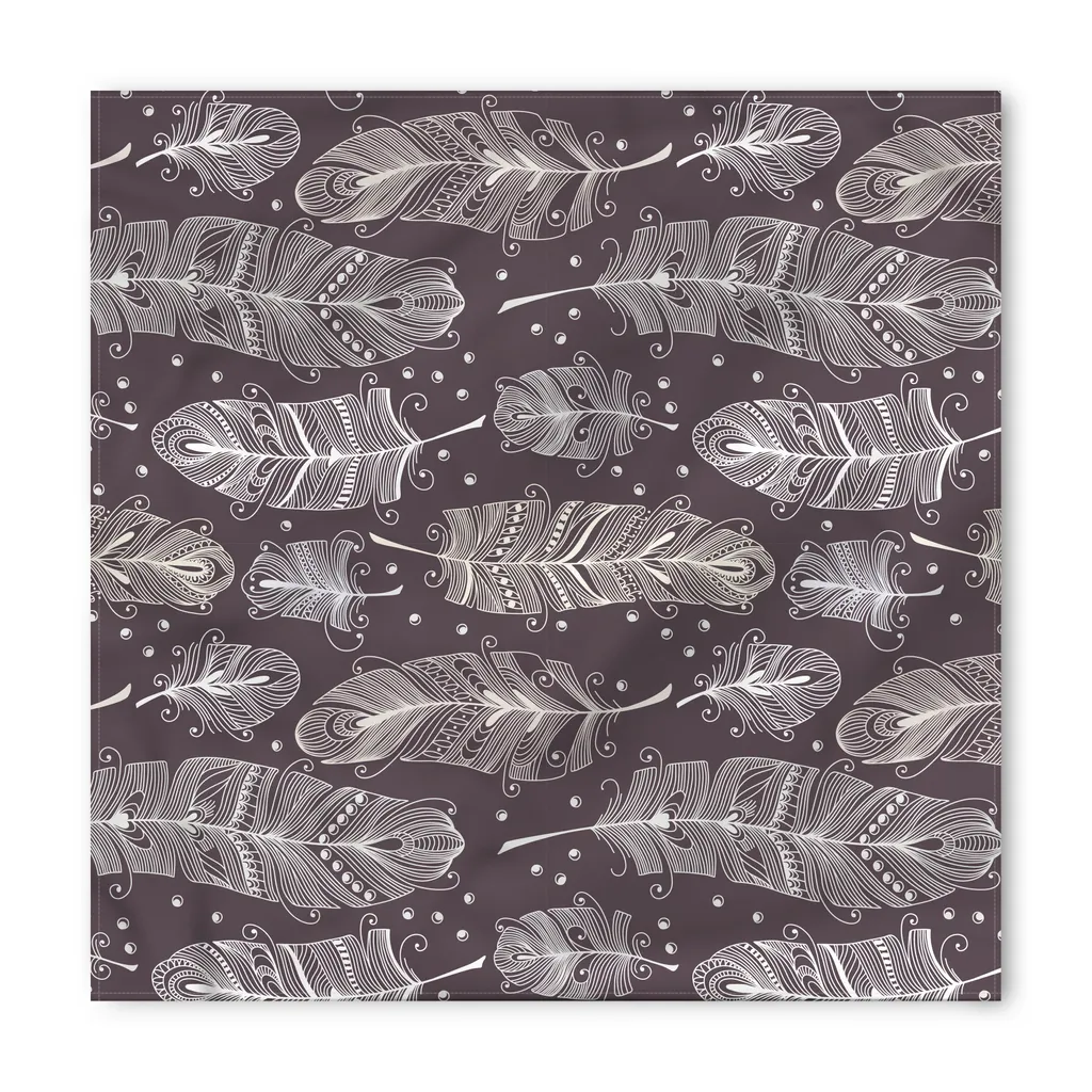 Foulard Cane 55x55 ABAKUHAUS - Bandana Lavabile Piume Boho - 2