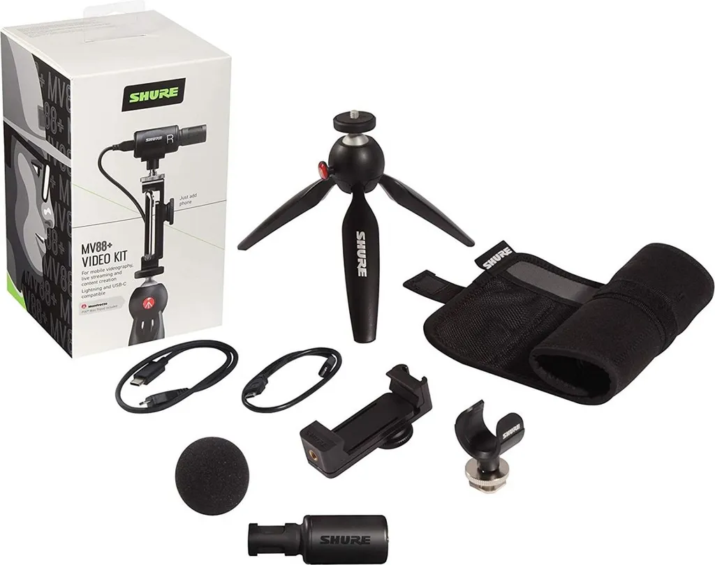 Microphone Vlogging Shure MV88+ Video Kit avec Trépied et Support Mobile - 13