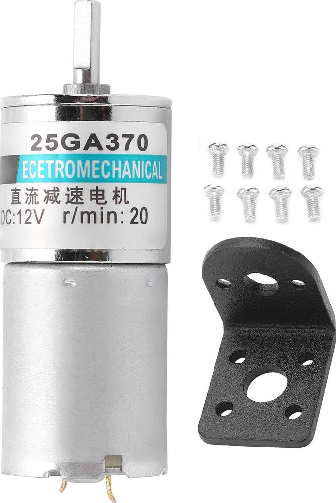 Gleichstrom-Getriebemotor, Mikro-Langsamlauf, CW/CCW, Permanentmagnethalterung, Sportsteuerung, 12 V, XD25GA370 (20 U/min)