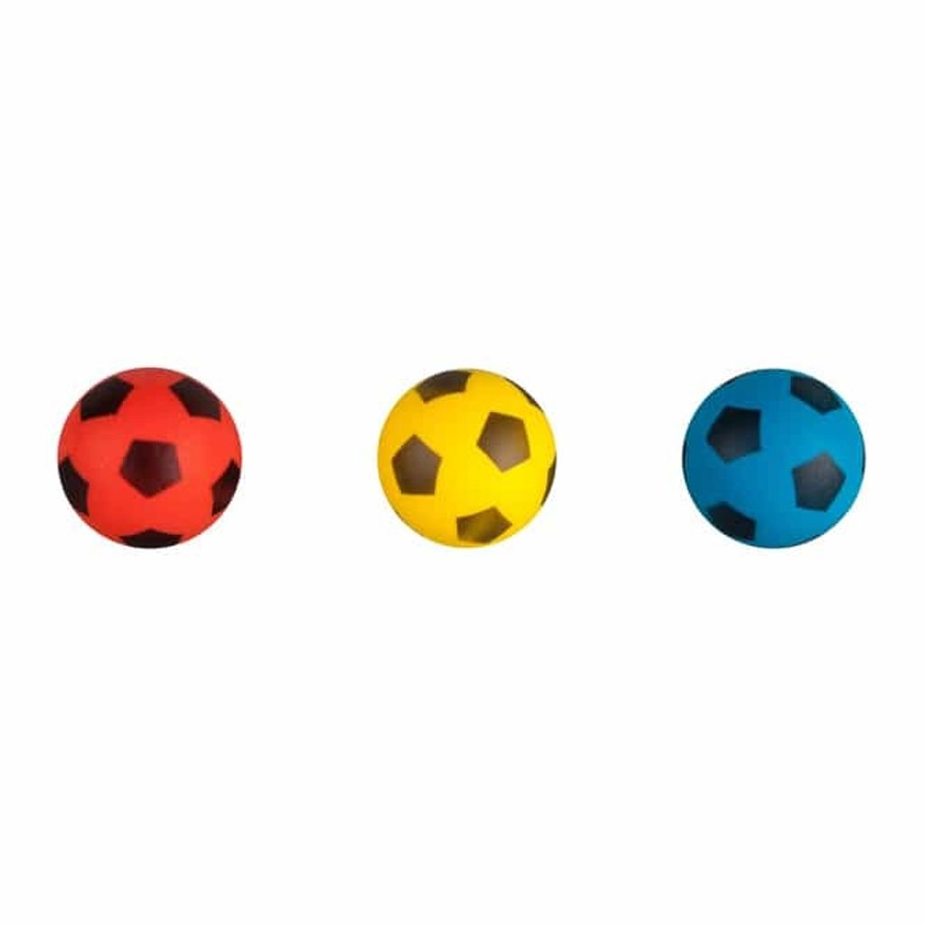 Softball 3er-Set - Fußball-Design - für Schläger - Ø ca. 7 cm