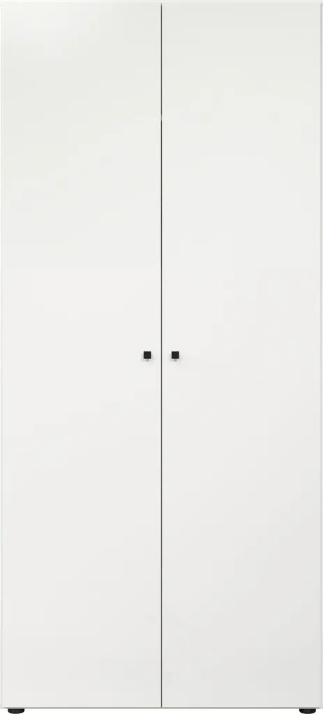 Armoire de rangement 2 portes blanches Basics - Meuble de stock discret