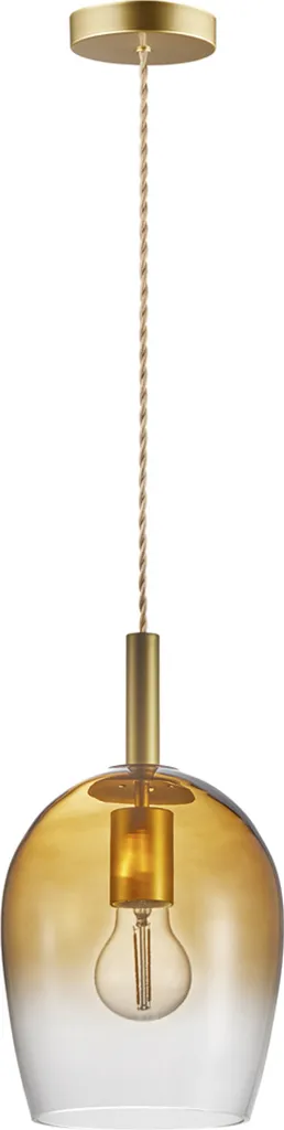Suspension verre soufflé bouche Uma ambre Ø140mm Nordlux design E27
