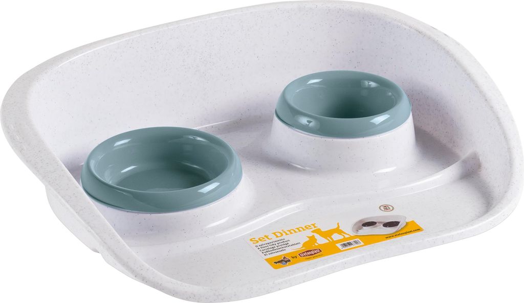 KERBL Stojan na misky pro psy/kočky - 1x300 ml / 1x250 ml Obrázek produktu 