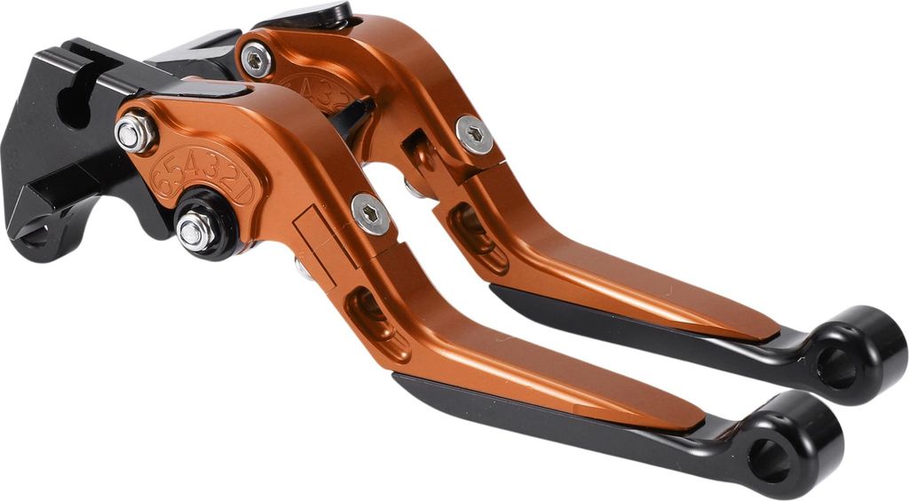 Kurz Lang Bremse Kupplung Hebel für Yamaha MT125 14-21 6 Stellung Motorrad Lenker Bremshebel Aluminium Legierung Orange Griff Schwarz Ende