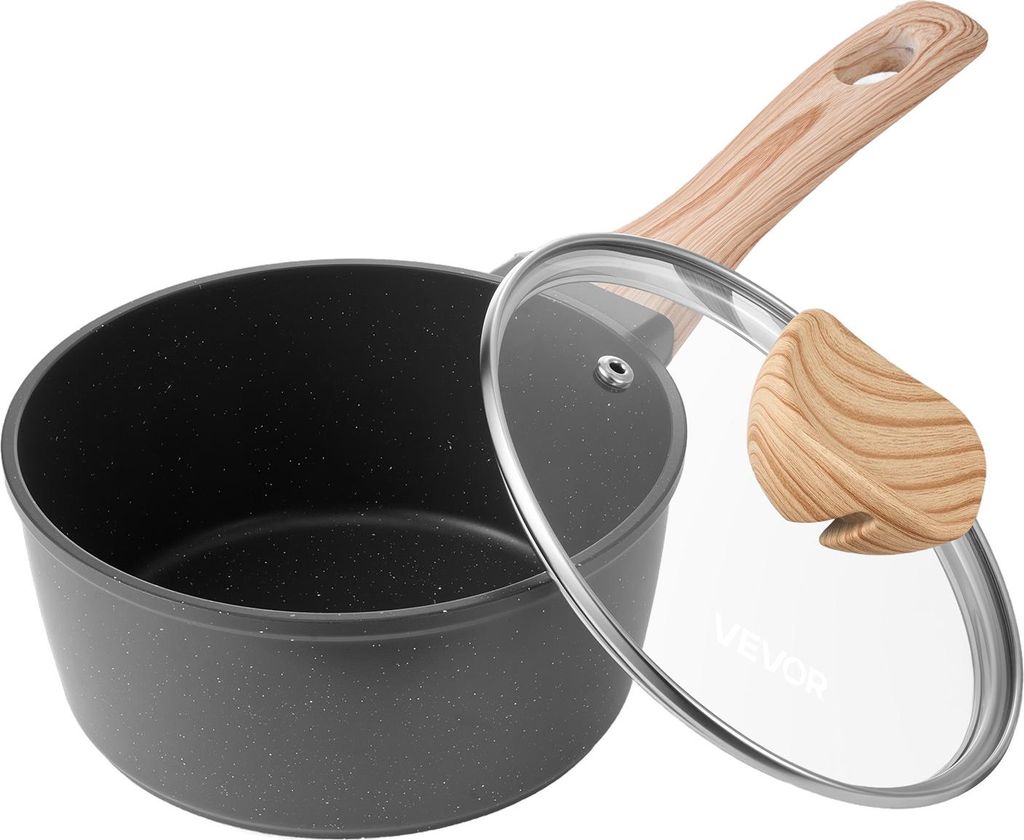 VEVOR pentola antiaderente da 1,42 L con coperchio in vetro Immagine del prodotto 