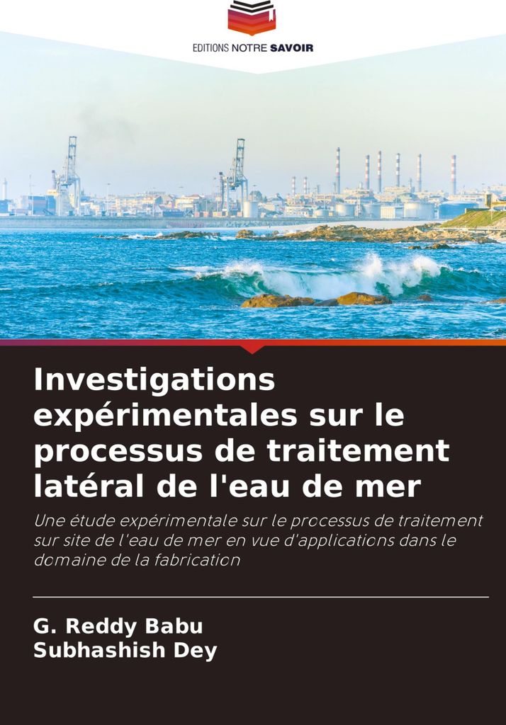 Investigations expérimentales sur le processus de traitement latéral de l'eau de mer