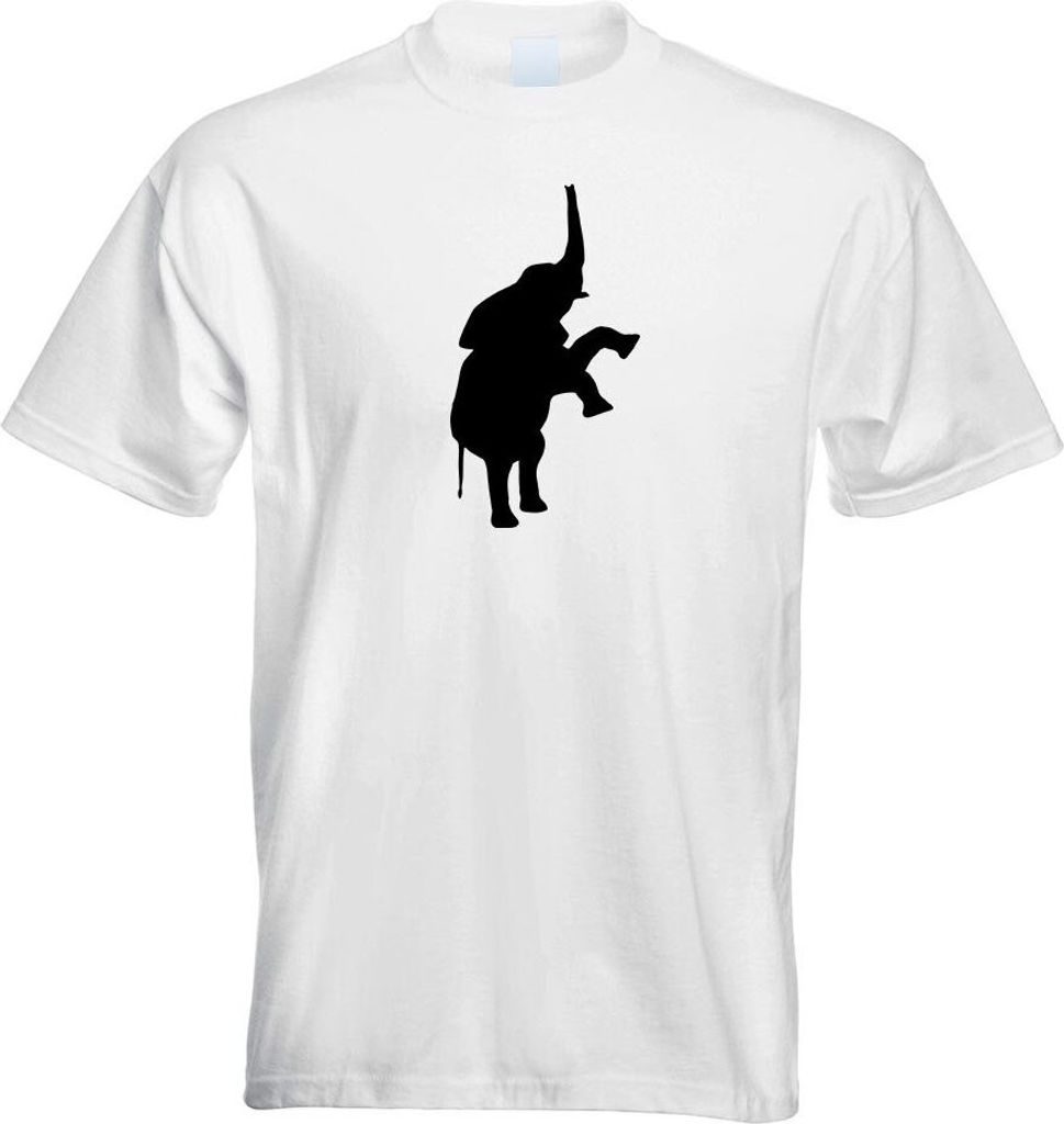 Kiwistar - T-Shirt - Weiss - Elefant Motiv 3 - Rüsseltiere Herren Funshirt Bedruckt Design Sprüche Spruch Motive - mit Motiv Bedruckt - Funshirt ...