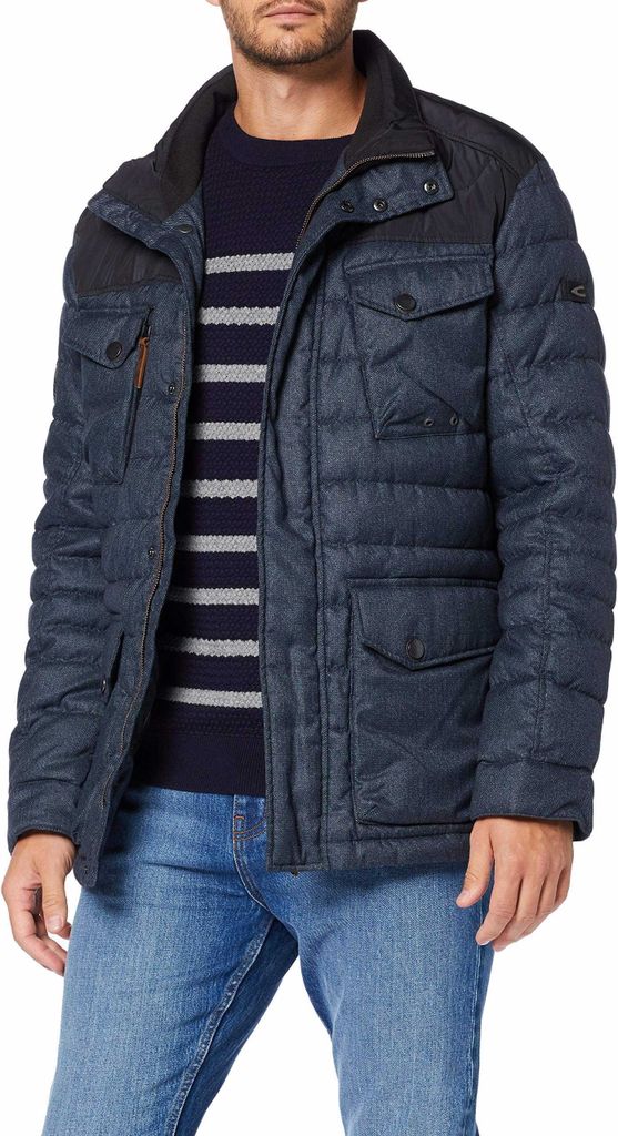 26145 Camel Active, , Herren Winterjacke, warm gefütterte Steppjacke, marineblau, 56