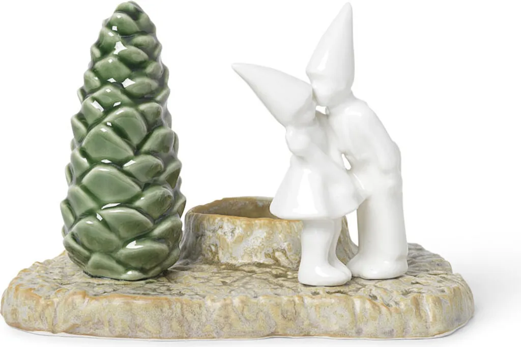 Kähler Racconti di Natale Bacio di Natale H11,5 bianco