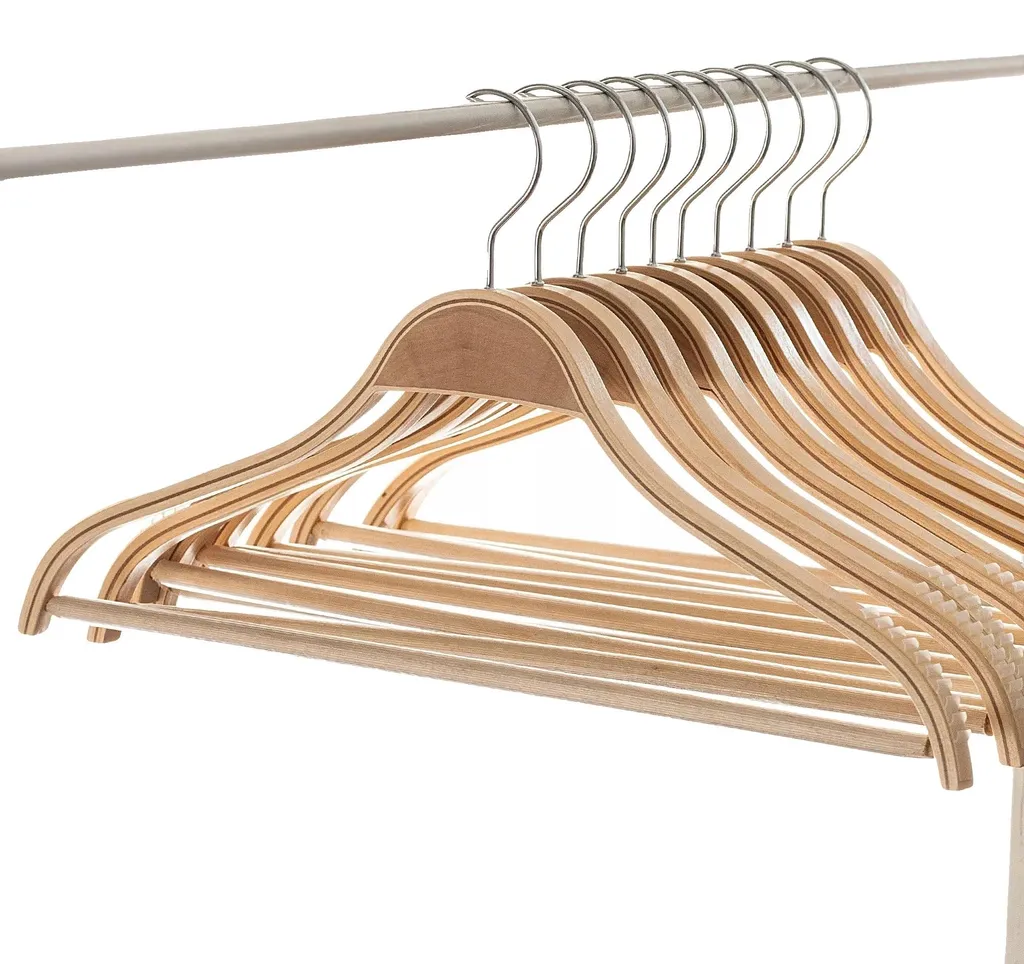 Cintres pour vêtements multicouches en bois gain de place fins