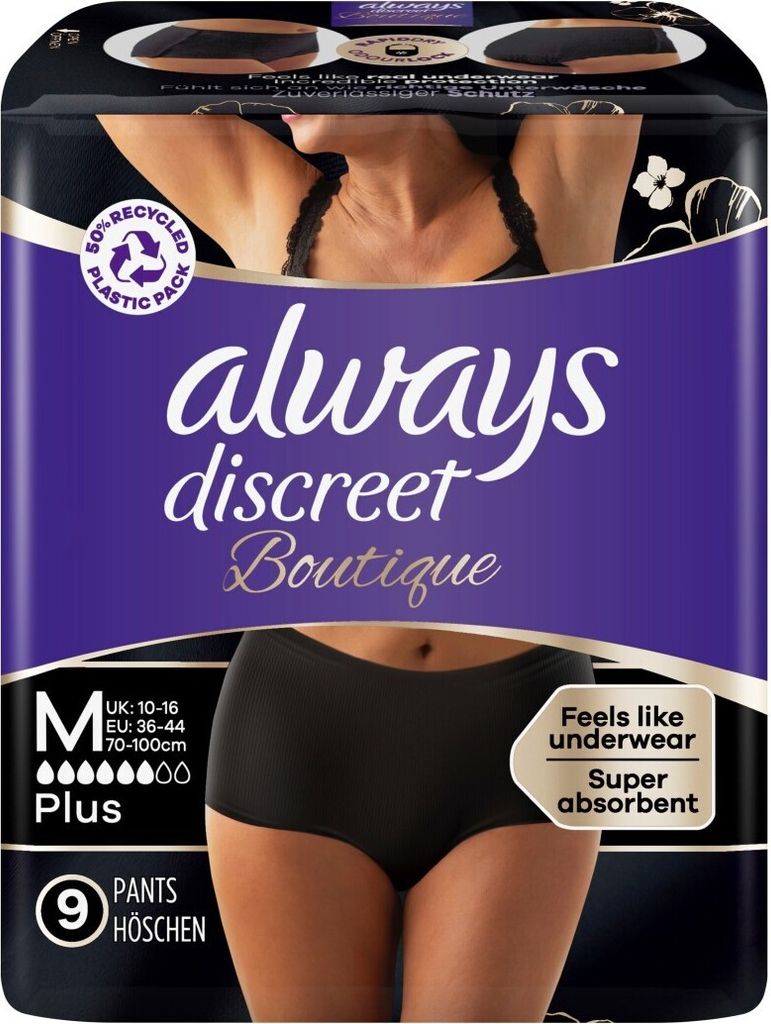 always Inkontinenzhosen discreet Boutique M Größe M, 9 St. Image du produit 