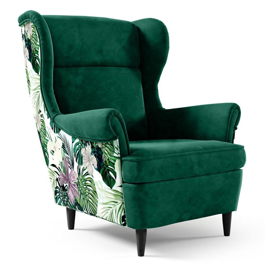 Ohrensessel HAVANA Print – Skandinavischer Relaxsessel mit Produktbild 