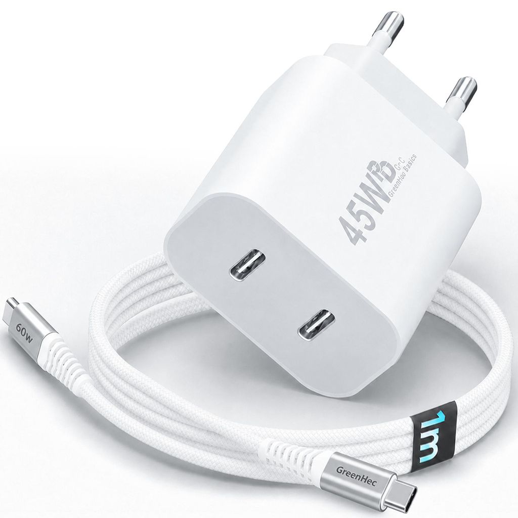 45W USB-C Schnellladegerät Charger mit GaN-Technologie für Produktbild  KI-generiertes Bild