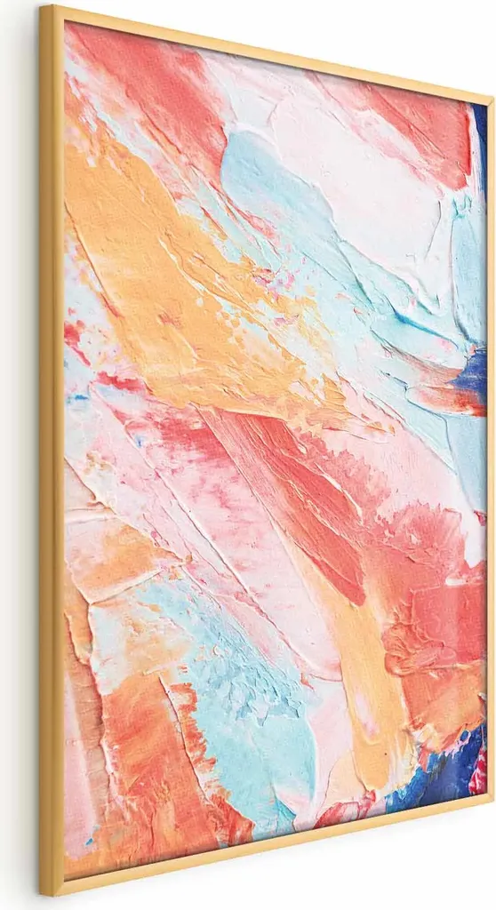 Poster Armonia Colorata 60x90 con Cornice Dorata - Arredo Parete Elegante