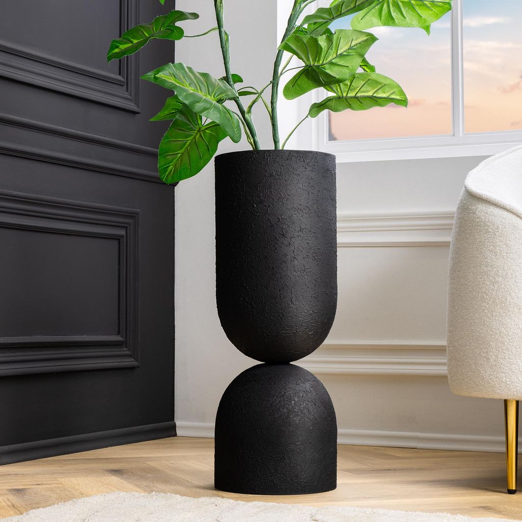 riess-ambiente Vase SANDGLASS XL 70cm schwarz Eisen Produktbild 