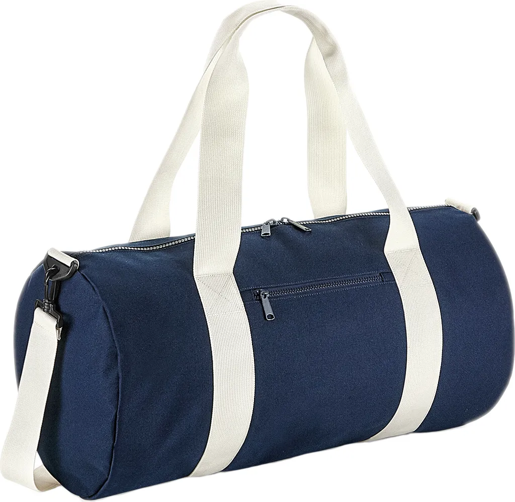 Bagbase RW7519 Navy/White Barrel Bag - Accessorio Urban Travel
