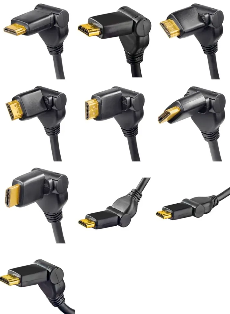 Hama Cavo HDMI Rotante 3m Oro Nero | Alta Velocità Ethernet 4K
