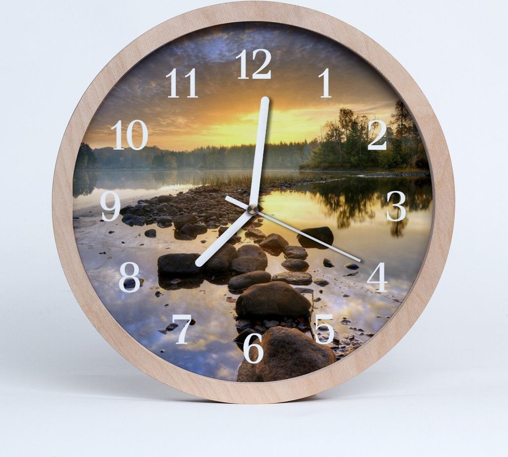 Holzuhr 30fi cm wanduhr - lake Nature
