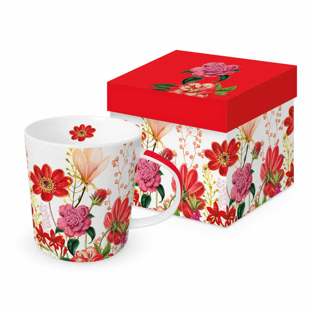 Tazza Flowers 350ml Porcellana | Mug Resistente e Colorata per Famiglia