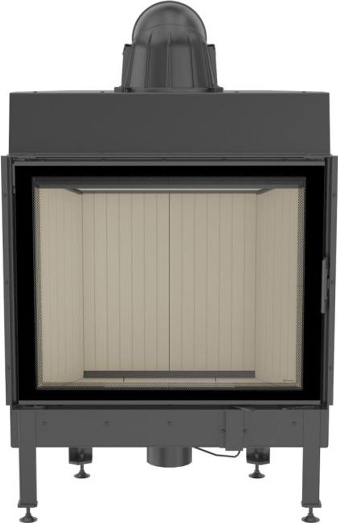 Kamineinsatz aus Stahl KRATKI NADIA 13 kW Ø 200 mit Türfeder