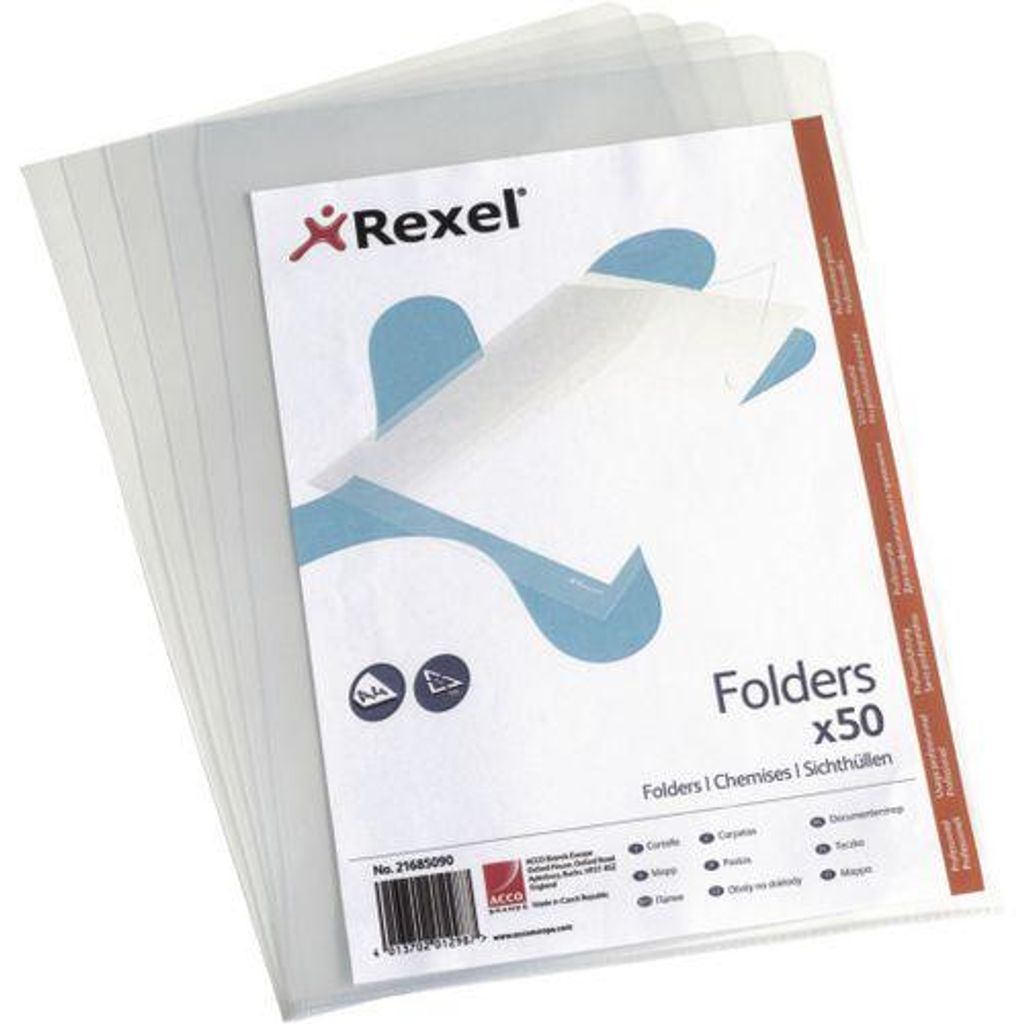 Rexel 21685090, 210 x 297 mm (A4), Průhledná, Polypropylen Obrázek produktu 