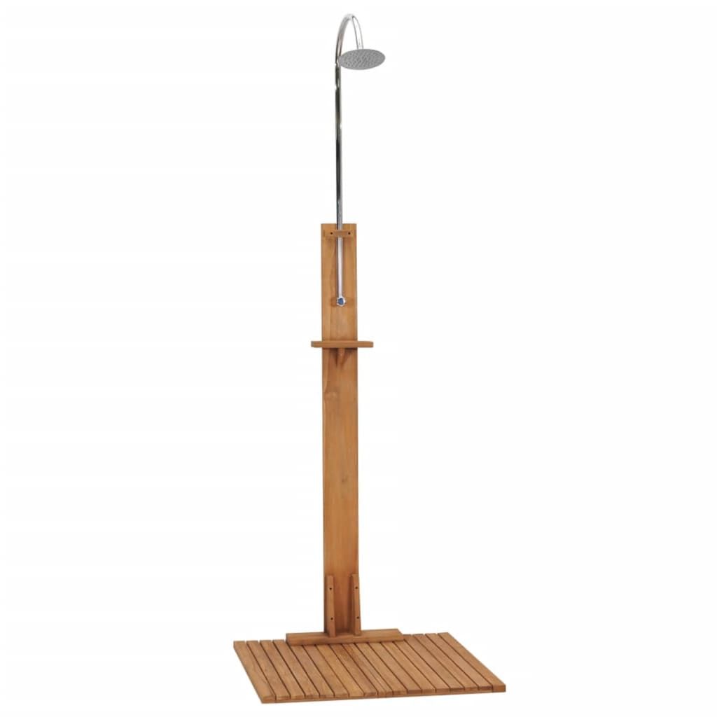 vidaXL Gartendusche 75x75x210 cm Massivholz Teak Produktbild 