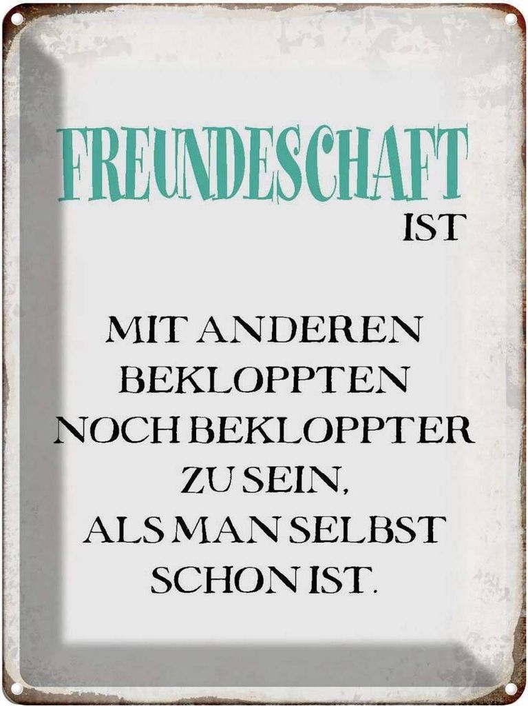 vianmo Blechschild 40x30 cm Freundschaft ist mit anderen Produktbild 