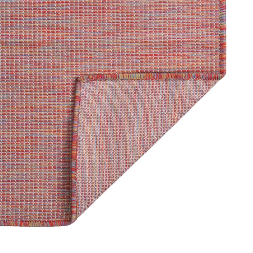 vidaXL Tapis d'extérieur tissé plat 200x280 cm rouge Image du produit 