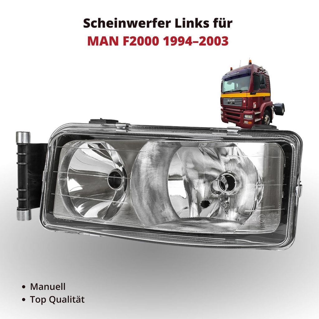 Scheinwerfer Frontscheinwerfer Links für MAN TGA / TGL / Lion’s Classic 2003–2009 | manuell | OEM 81.25101.6449