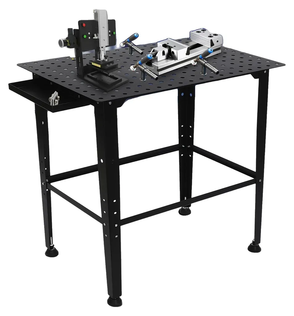 Table de soudage en acier au carbone, hauteur 28-58 cm, charge 600 kg
