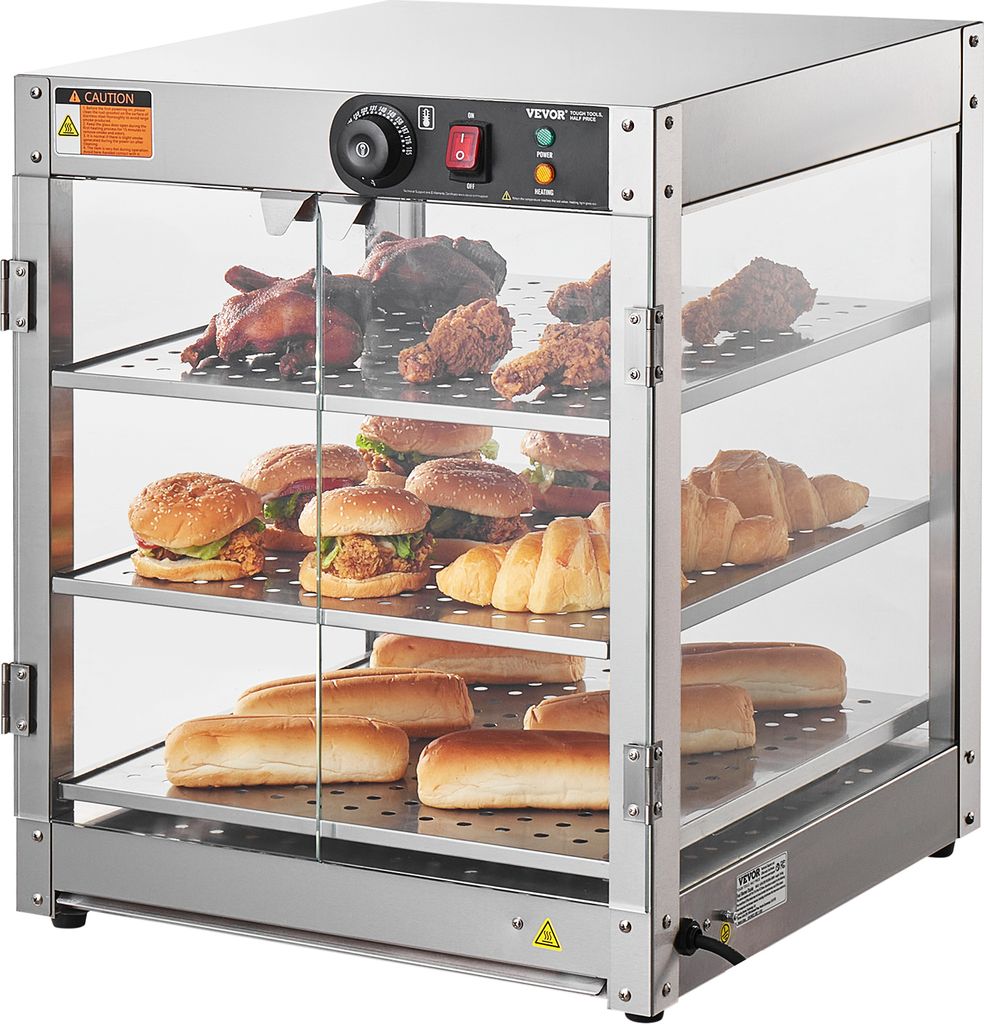 VEVOR 3-stopniowy komercyjny podgrzewacz do żywności, 800 W Zdjęcie produktu 