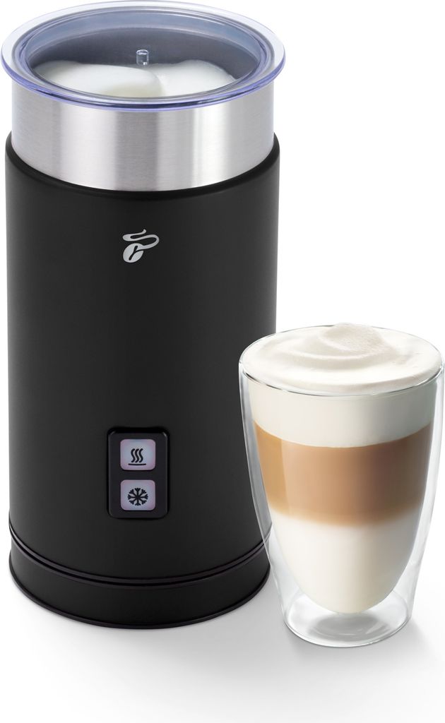 Tchibo elektrischer Milchaufschäumer, Antihaftbeschichtung, warmer und kalter Milchschaum, für Latte Macchiato, Cappuccino und Kakao, Edelstahlge...