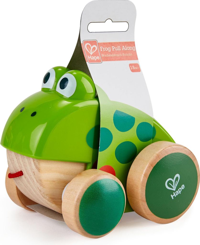 Hape Frog Pull Along, 12 Monat( e), 4 Rad/Räder, Grün, Holz Produktbild 