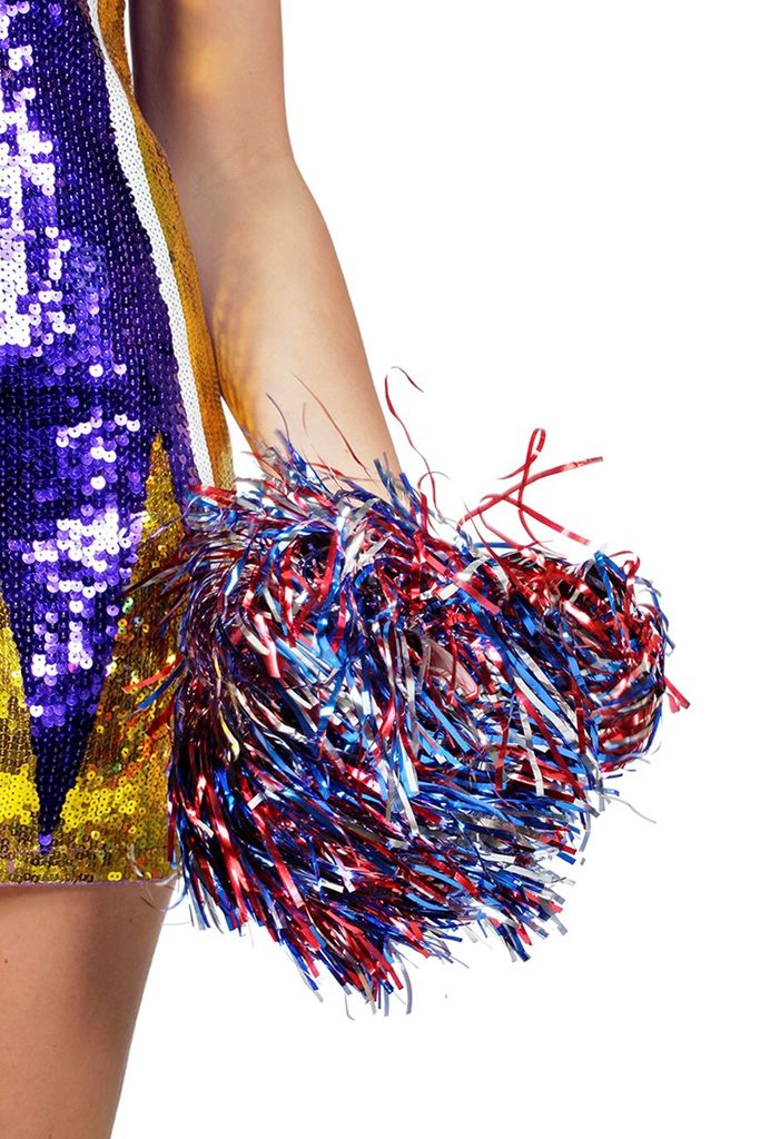 Cheerleader-Pompom Folie bunt Produktbild 