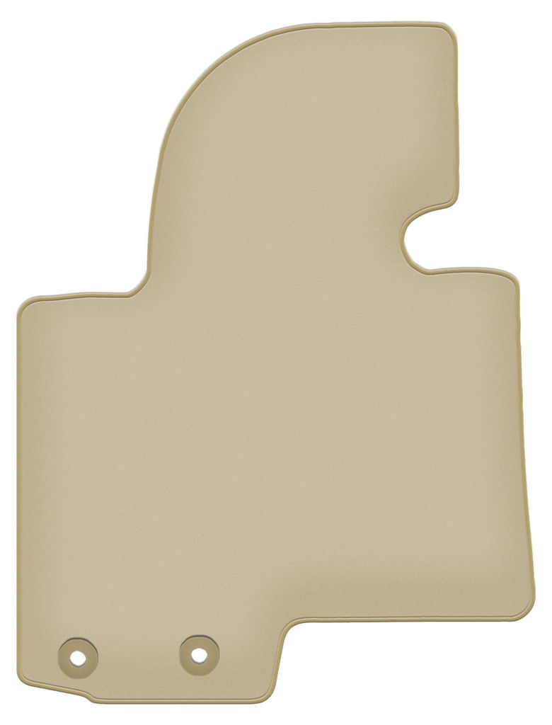 Fahrerfußmatte Velours PREMIUM beige passend für Hyundai Tucson II (2009-2015, SUV) – mit Befestigungen – passgenau