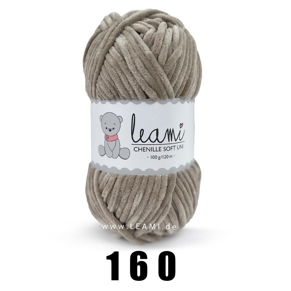 LEAMI Chenille Soft UNI (100g/120m) , kombinierbar mit Himalaya Dolphin Baby 160