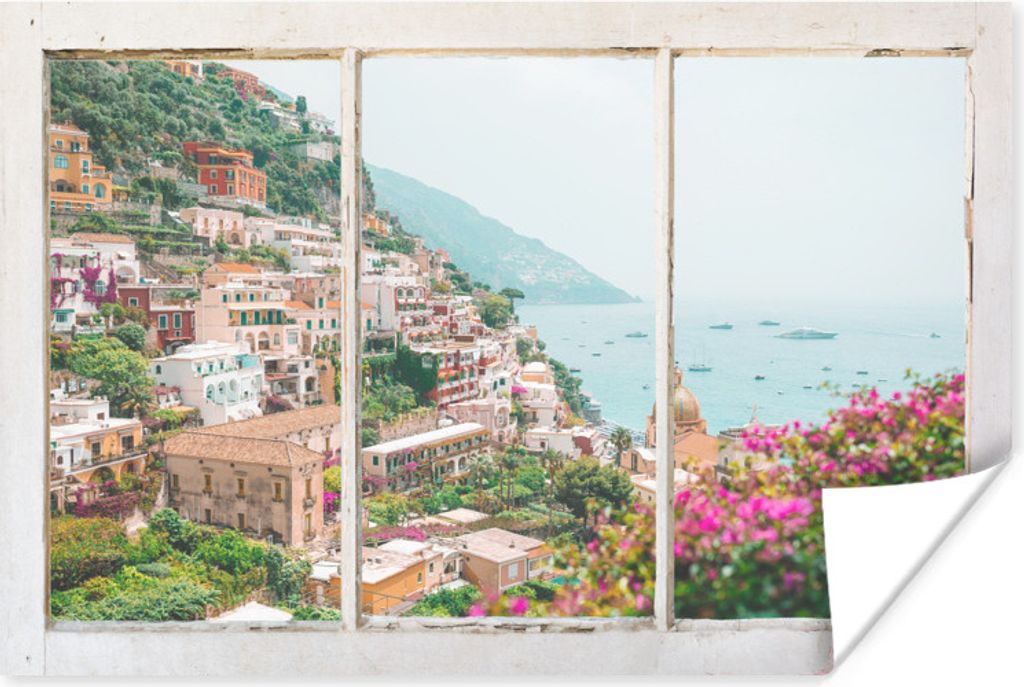 MuchoWow Poster Aussicht - Meer - Berge 60x40 cm - Schlafzimmerdekoration