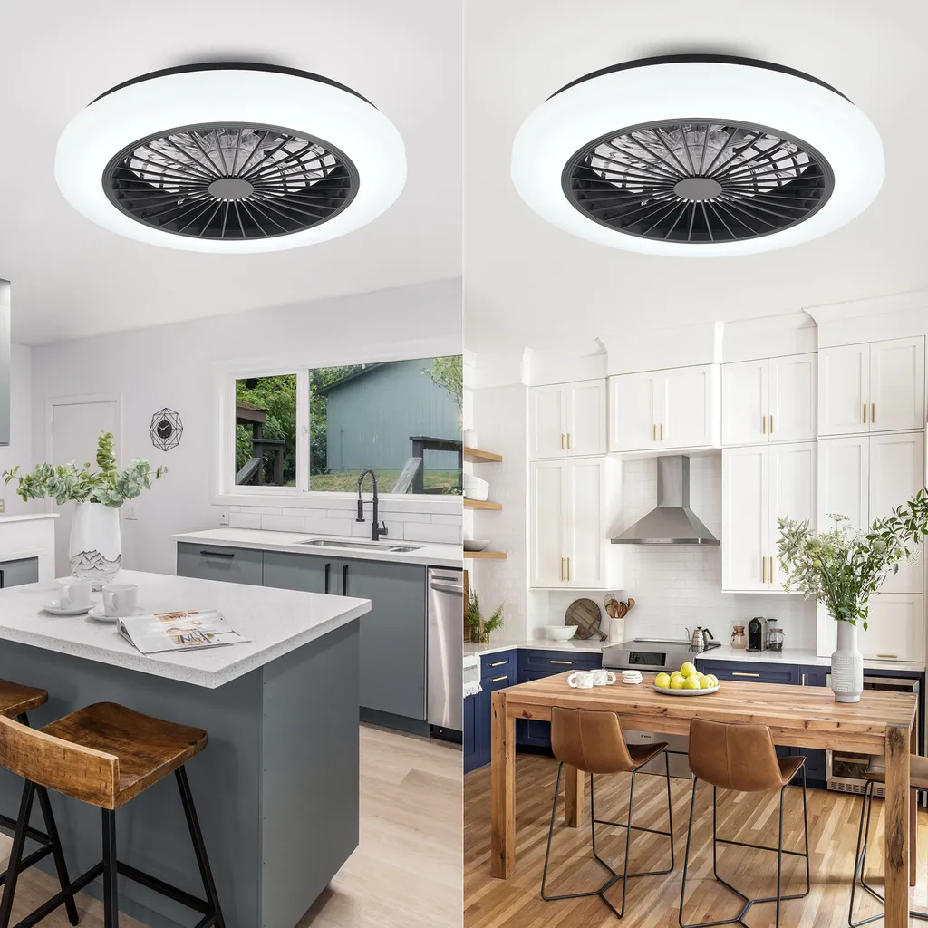 ZMH Ventilateur de Plafond avec Éclairage LED 40W et Télécommande - 4