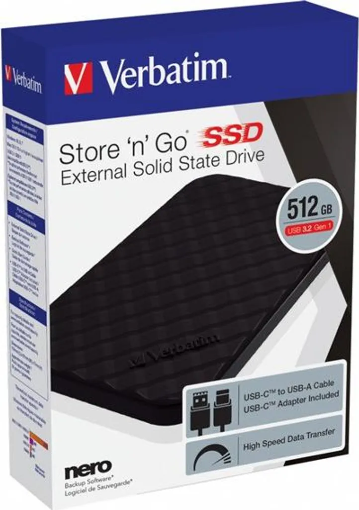 SSD Externe Verbatim 53250 512GB : Fini les Lenteurs de Transfert USB 3.2