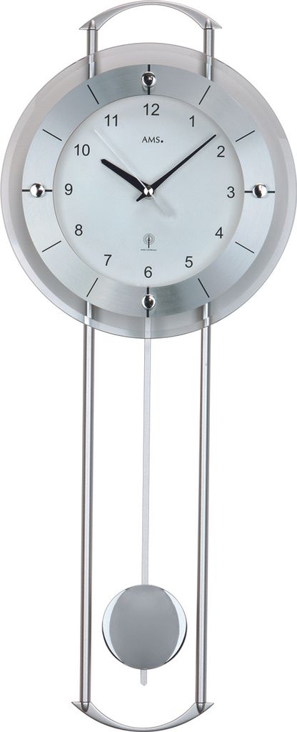 AMS Funk-Pendeluhr, Funkpendelwerk, 24x60x6cm, 5254